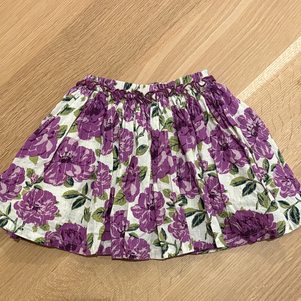 Pink Chicken Purple Floral Skirt